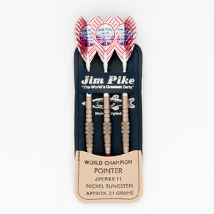 World Champion POINTER 90% Nickel Tungsten Jim Pike II Dart Set 21 grams